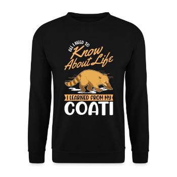 Coati Cadeau Proboscis Coati - Sweat-shirt Unisexe - noir - Devant - Alina (178cm) & Michal (187cm)