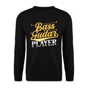 Guitariste Basse Bassiste Basse Musicien de guitare basse - Sweat-shirt Unisexe - noir - Devant - Alina (178cm) & Michal (187cm)