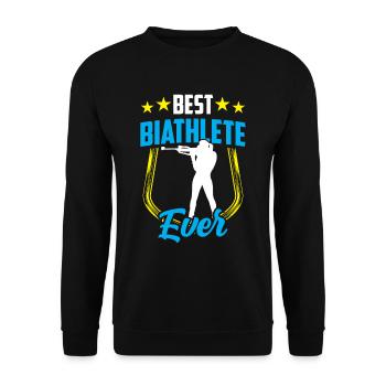 Meilleur biathlète de tous les temps Biathlon Biathlète - Sweat-shirt Unisexe - noir - Devant - Alina (178cm) & Michal (187cm)
