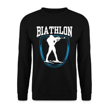 Biathlon Biathlète Biathlons Biathlète Sport - Sweat-shirt Unisexe - noir - Devant - Alina (178cm) & Michal (187cm)