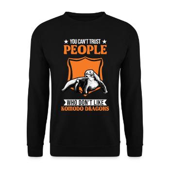 Dragon de Komodo Moniteur de dragon de Komodo Dragon de Komodo Dragon de Komodo - Sweat-shirt Unisexe - noir - Devant - Alina (178cm) & Michal (187cm)