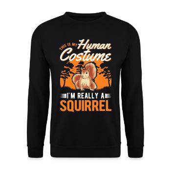 Écureuil Costume Humain Halloween - Sweat-shirt Unisexe - noir - Devant - Alina (178cm) & Michal (187cm)