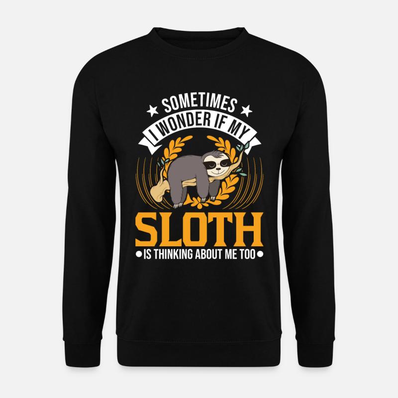 Sloth lover - Unisex Sweatshirt - black