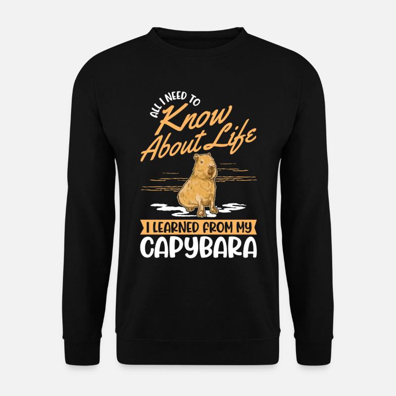 Capybara Wasserschwein Capibara - Unisex Pullover - Schwarz