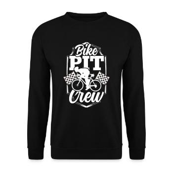 Bicycle pit crew Cyclists Cyclists Bicycle races - Unisex Sweatshirt - black - Front - Alina (178cm) & Michal (187cm)
