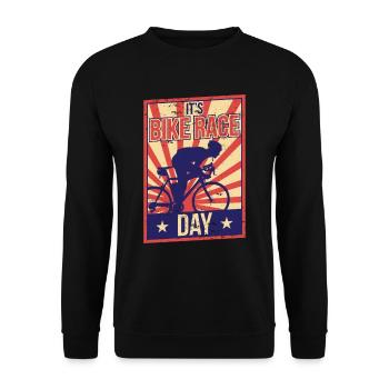 It's the day of the bike race bike race bike race - Unisex Sweatshirt - black - Front - Alina (178cm) & Michal (187cm)