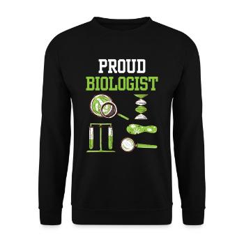 Fier biologiste Professeur de biologie - Sweat-shirt Unisexe - noir - Devant - Alina (178cm) & Michal (187cm)