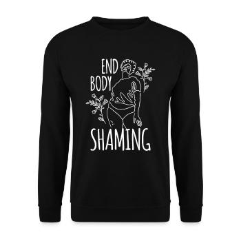 Body Shaming Stop Body Shaming Stop Annoying - Unisex Sweatshirt - black - Front - Alina (178cm) & Michal (187cm)