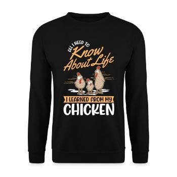 Chickens Chicken Breeding Chicken Farmer - Unisex Sweatshirt - black - Front - Alina (178cm) & Michal (187cm)