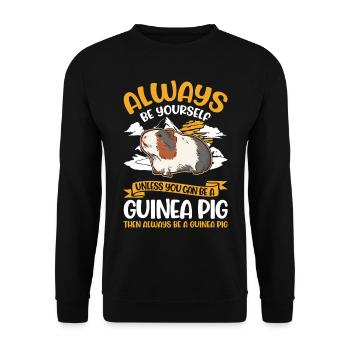 Cochon d’Inde Cadeau Cochon d’Inde - Sweat-shirt Unisexe - noir - Devant - Alina (178cm) & Michal (187cm)