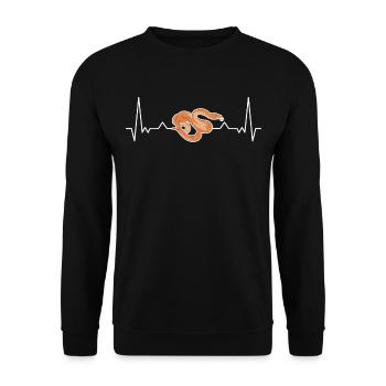 Serpent de maïs Heartbeat Serpent des maïs - Sweat-shirt Unisexe - noir - Devant - Alina (178cm) & Michal (187cm)