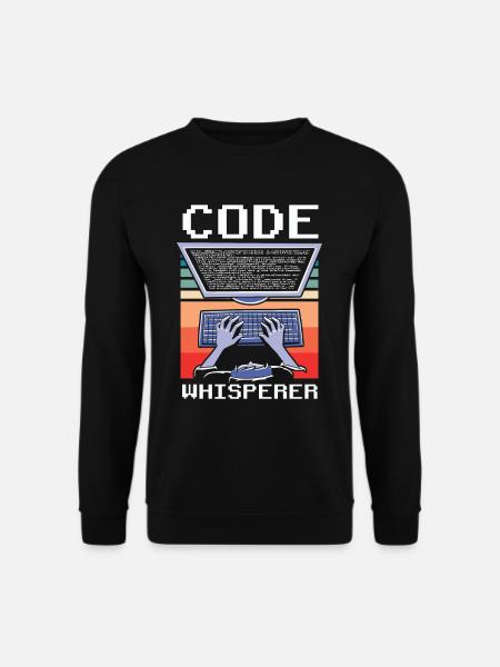 Code Flüsterer Programmierer Coding Coder - Unisex Pullover - Schwarz