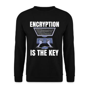 Le chiffrement est la clé du codage du codeur - Sweat-shirt Unisexe - noir - Devant - Alina (178cm) & Michal (187cm)