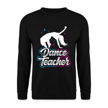 Professeur de danse Cours de danse École de danse Professeur de danse - Sweat-shirt Unisexe - noir - Devant - Alina (178cm) & Michal (187cm)