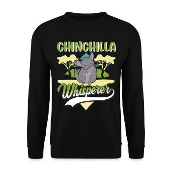 Chinchilla Flüsterer Chinchilla Whisperer - Unisex Pullover - Schwarz - Vorne - Alina (178cm) & Michal (187cm)