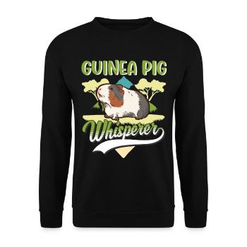 Guinea pig whisperer - Unisex Sweatshirt - black - Front - Alina (178cm) & Michal (187cm)