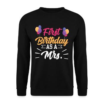 Premier anniversaire en tant que femme femme enceinte humour - Sweat-shirt Unisexe - noir - Devant - Alina (178cm) & Michal (187cm)