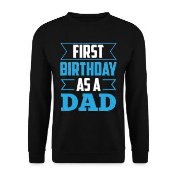 Premier anniversaire en tant que papa fête papa papa - Sweat-shirt Unisexe - noir - Devant - Alina (178cm) & Michal (187cm)