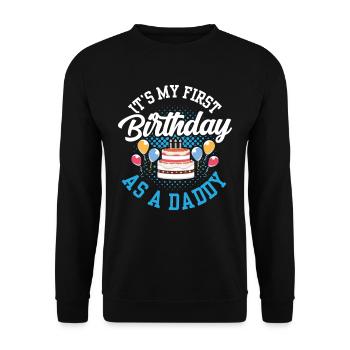 Mon premier anniversaire en tant que papa fête papa papa papa papa - Sweat-shirt Unisexe - noir - Devant - Alina (178cm) & Michal (187cm)