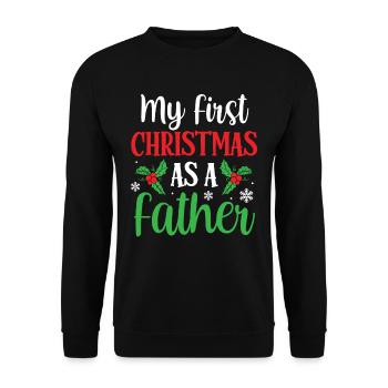 Mon premier Noël en tant que père enceinte - Sweat-shirt Unisexe - noir - Devant - Alina (178cm) & Michal (187cm)