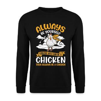 Chickens Chicken Breeding Chicken Farmer - Unisex Sweatshirt - black - Front - Alina (178cm) & Michal (187cm)