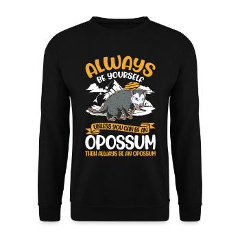 Opossum Cadeau Marsupial Opossum - Sweat-shirt Unisexe - noir - Devant - Alina (178cm) & Michal (187cm)