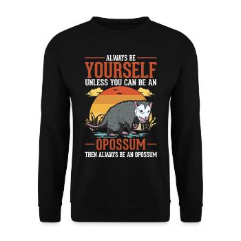 Opossum Cadeau Marsupial Opossum - Sweat-shirt Unisexe - noir - Devant - Alina (178cm) & Michal (187cm)