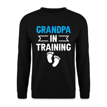 Grandpa In Training First Time Cute Grandparents - Unisex Sweatshirt - black - Front - Alina (178cm) & Michal (187cm)