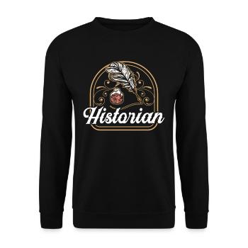Historian History Teacher History History - Unisex Sweatshirt - black - Front - Alina (178cm) & Michal (187cm)