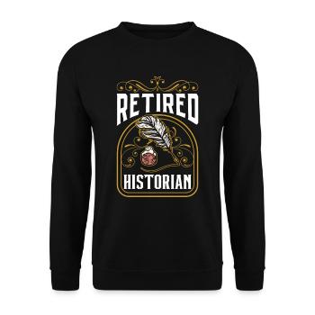 Retired historian Profession History History - Unisex Sweatshirt - black - Front - Alina (178cm) & Michal (187cm)