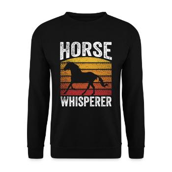 Horse Whisperer Horse Whisperer Équitation - Sweat-shirt Unisexe - noir - Devant - Alina (178cm) & Michal (187cm)