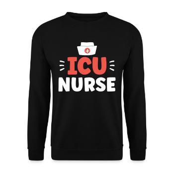 Intensive Care Nurse Intensive Care - Unisex Sweatshirt - black - Front - Alina (178cm) & Michal (187cm)