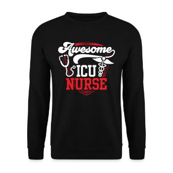 Great Intensive Care Nurse Intensive Care - Unisex Sweatshirt - black - Front - Alina (178cm) & Michal (187cm)
