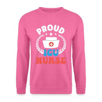 Fière infirmière en soins intensifs - Sweat-shirt Unisexe - rose - Devant
