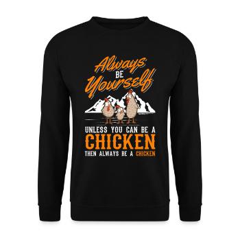 Chickens Chicken Breeding Chicken Farmer - Unisex Sweatshirt - black - Front - Alina (178cm) & Michal (187cm)