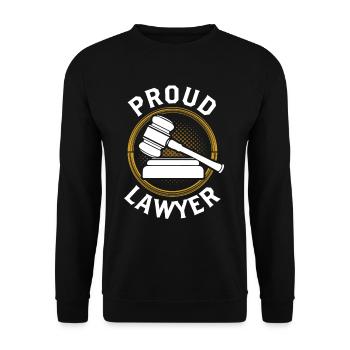 Proud Lawyer Lawyer Degree Lawyer Law - Unisex Sweatshirt - black - Front - Alina (178cm) & Michal (187cm)
