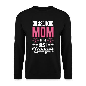 Proud mother of the best lawyer lawyer lawyer - Unisex Sweatshirt - black - Front - Alina (178cm) & Michal (187cm)