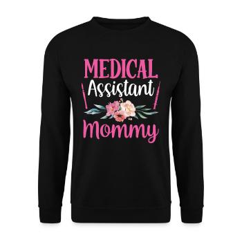 Assistante médicale Maman Profession Médicale - Sweat-shirt Unisexe - noir - Devant - Alina (178cm) & Michal (187cm)