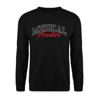 Medical Assistant Assistant Nurse - Unisex Sweatshirt - black - Front - Alina (178cm) & Michal (187cm)
