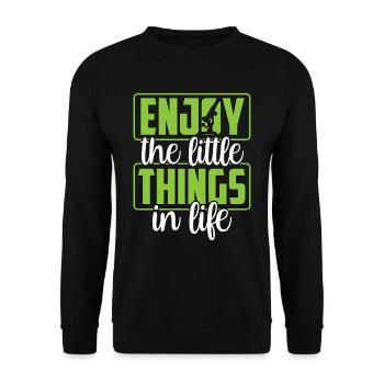 Profitez des petites choses de la vie Microscope - Sweat-shirt Unisexe - noir - Devant - Alina (178cm) & Michal (187cm)