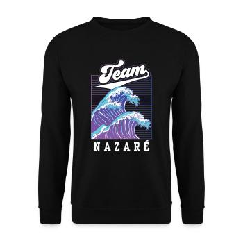 Team Nazaré Surfing Surfing Surfer Vagues - Sweat-shirt Unisexe - noir - Devant - Alina (178cm) & Michal (187cm)