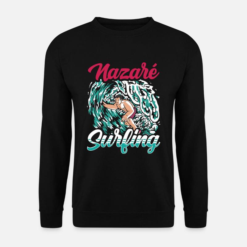 Nazaré Surf Vagues Surfer Surf - Sweat-shirt Unisexe - noir