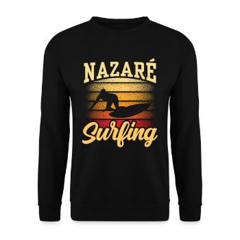 Nazaré Surfing Surfer Surf Vagues - Sweat-shirt Unisexe - noir - Devant - Alina (178cm) & Michal (187cm)