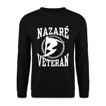Nazaré Vétéran Surf Vagues Surfer Surf - Sweat-shirt Unisexe - noir - Devant - Alina (178cm) & Michal (187cm)