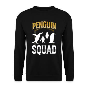 Penguin Team Lovers Pingouins Animal Mignon - Sweat-shirt Unisexe - noir - Devant - Alina (178cm) & Michal (187cm)