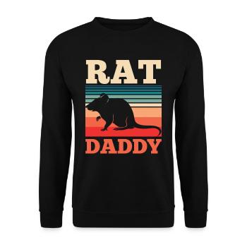 Rat Daddy Rat Daddy Lover Cute Rat Animal - Unisex Sweatshirt - black - Front - Alina (178cm) & Michal (187cm)