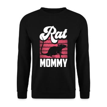 Rat Mom Rat Mom Rat Lover Cute Animal - Unisex Sweatshirt - black - Front - Alina (178cm) & Michal (187cm)