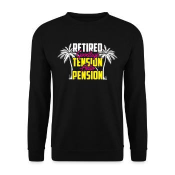 Retraité Bye Bye Tension Bonjour retraité retraité - Sweat-shirt Unisexe - noir - Devant - Alina (178cm) & Michal (187cm)