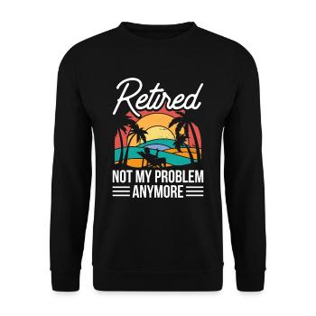 À la retraite n’est plus mon problème de pension - Sweat-shirt Unisexe - noir - Devant - Alina (178cm) & Michal (187cm)