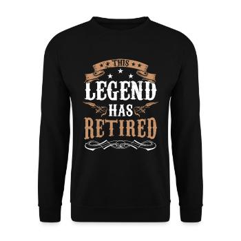 Diese Legende Hat Sich Zur Ruhe Gesetzt Rente - Unisex Pullover - Schwarz - Vorne - Alina (178cm) & Michal (187cm)